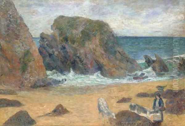 Vaches au bord de la mer - view 1
