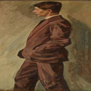 Portrait Of The Painter Mogens Lorentzen by Edvard Weie