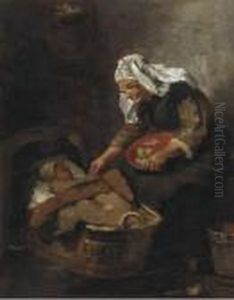 Minding The Baby by Johannes Weiland