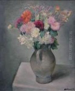 Bouquet De Fleurs Dans Une Cruche Grise (1933) by Abraham Weinbaum