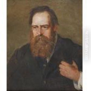 Portrait Of Albert Pinkham Ryder by Julian Alden Weir