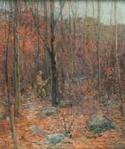 Hunter And Dog by Julian Alden Weir