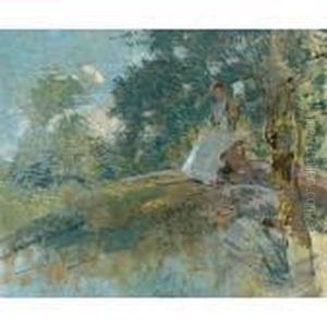 Landscape With Seated Figure by Julian Alden Weir