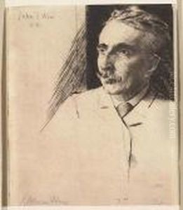 Portrait Of John F. Weir<</b> by Julian Alden Weir