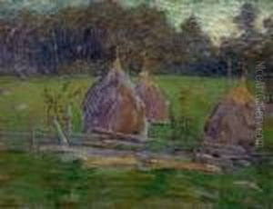 Haystacks by Julian Alden Weir