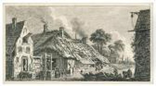 Landscape (cottages On A Lake). - view 1