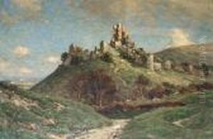 Past Glories, Corfe Castle, Dorset 'jose Weiss' (lower Left) by Jose Weiss