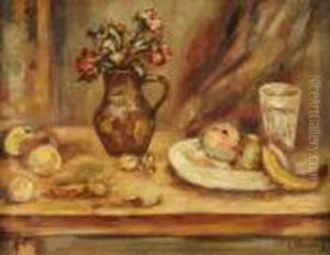 Nature Morte Aux Fleurs Et Aux Fruits by Leon Weissberg