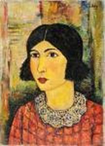 Portrait De Jeune Fille by Leon Weissberg