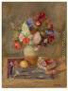 Nature Morte Au Vase De Fleurs, Circa 1934 by Leon Weissberg