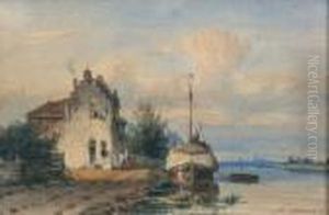 Hooischuit Bij Huis Aan Een Kade Hooischuit Bij Huis Aan Een Kade