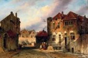 Daily Activities In A Dutch Town In Summer by Jan Weissenbruch