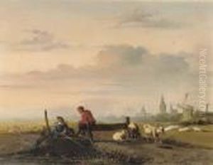 Fishing On A Lazy Afternoon by Jan Weissenbruch