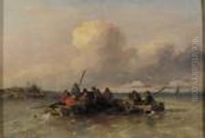 Sailors In Rowing Boats In A Breeze