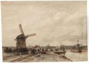 A Summer's Day With Elegant
Figures Strolling Along The Trekvliet,the Hague In The Distance A Summer's Day With Elegant
Figures Strolling Along The Trekvliet,the Hague In The Distance