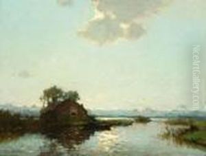 A View Of A Small House By The Water by Willem Johannes Weissenbruch