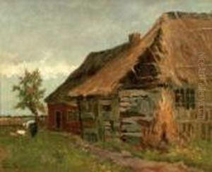 By The Farmhouse by Willem Johannes Weissenbruch