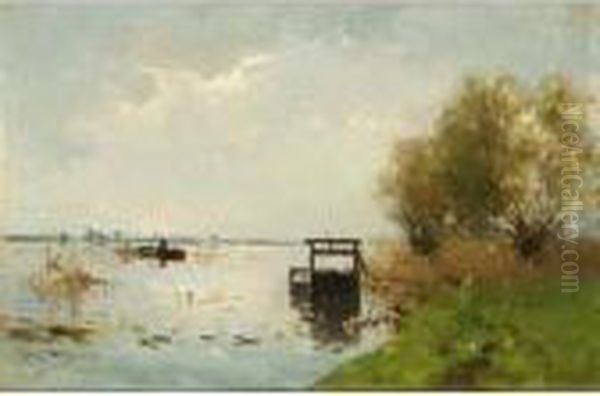 An Angler In A Polder Landscape - view 1