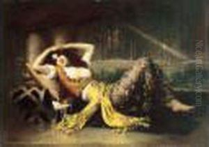 < L'odalisque Au Coffret A Bijoux >. by Adolphe Weisz