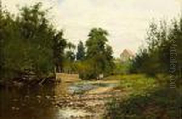 Cattle Watering At A Rocky Stream Bed - view 1