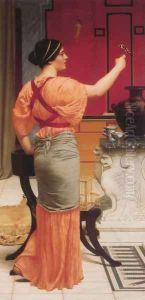 Lesbia With Her Sparrow by John William Godward