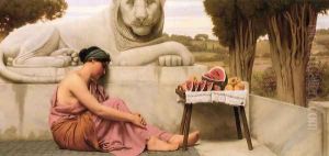 The Fruit Vendor by John William Godward