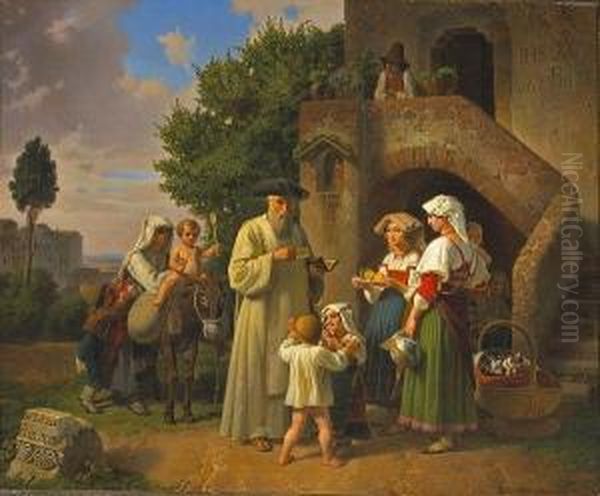 The Hermit Of Terracina Distributing Alms - view 1