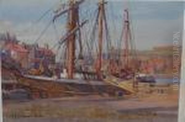 Unloading Timber At Whitby - view 1