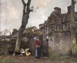 Feeding The Hens by William Page Atkinson Wells
