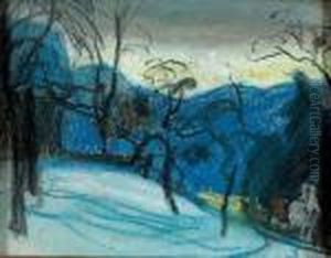 Winterabend. by Albert Welti