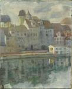 Limmatstadt - Zurich. by Albert Welti