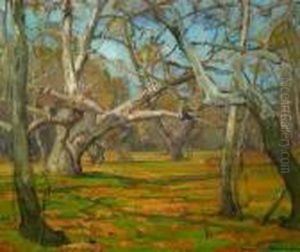 Oaks And Sycamores by William Wendt