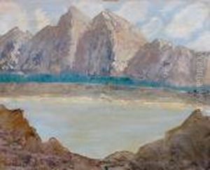 Summer Lake From Window From Window Shore Acres Christina World by William Wendt