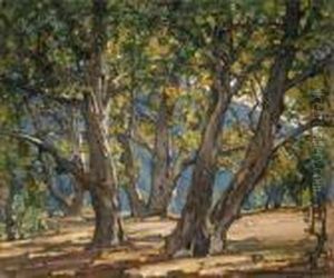 A Sycamore Grove - Laguna by William Wendt