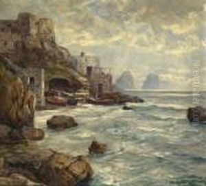 Fischerdorf An Der Kuste Von
Capri. by Albert Wenk