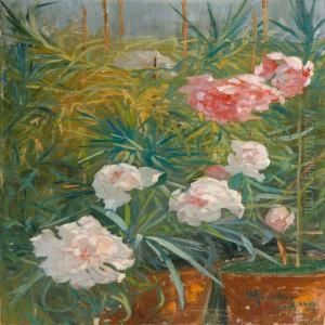 A Still Lifewith Flowers by Gunnar Gunnarsson Wennerberg