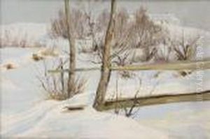Winterlandscape Withhouses by Niels Gustav Wentzel
