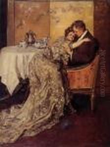 Embrace At Tea by Albert B. Wenzell