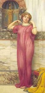 The Mirror 1899 by John William Godward