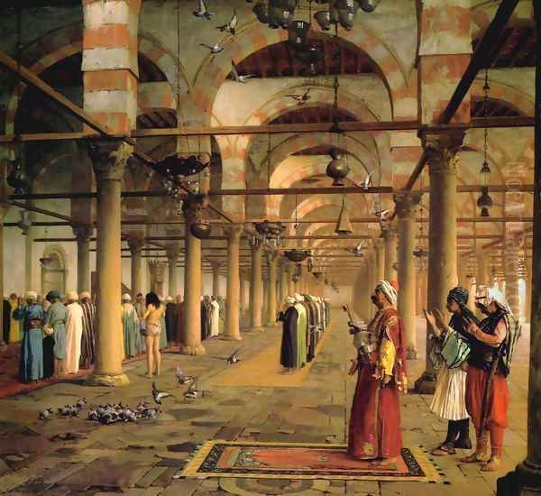 Public Prayer in the Mosque of Amr, Cairo - view 1