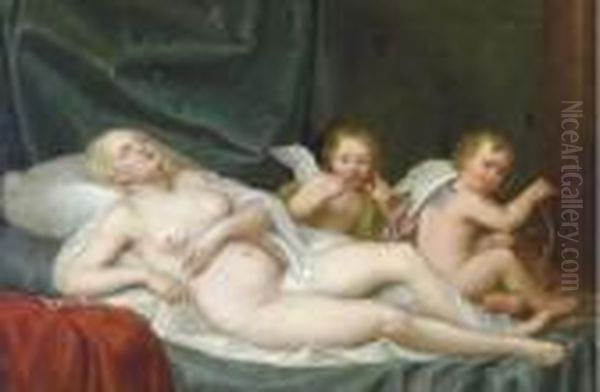 Venus Asleep With Putti - view 1