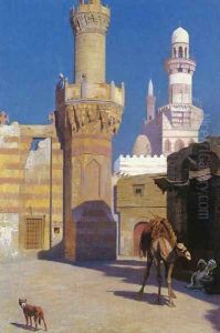 A Hot Day In Cairo In Front Of The Mosque