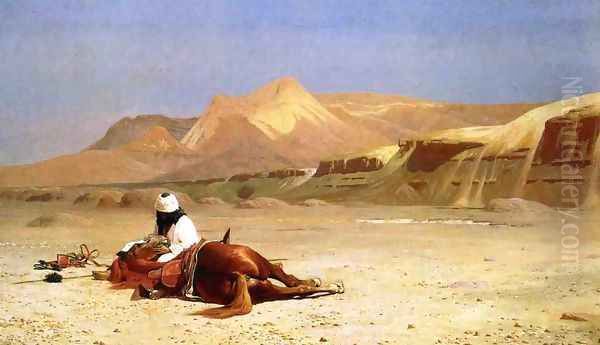 An Arab and His Horse in the Desert - view 1