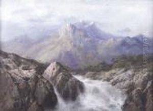 Waterfall In The Romsdall, Norway by Edgar E. West