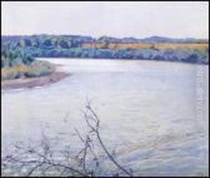 Junction Of The Red And Assiniboine Rivers In Winnipeg by Joseph Walter West