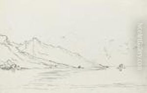 Sailing Boats On A Lake by Raphael Lamarr West