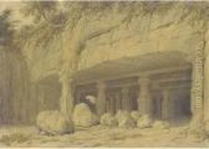 Entrance Of The Great Cave Temple Of Elephanta, Near Bombay Entrance Of The Great Cave Temple Of Elephanta, Near Bombay