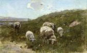 Weidende Schafe by Cornelis I Westerbeek