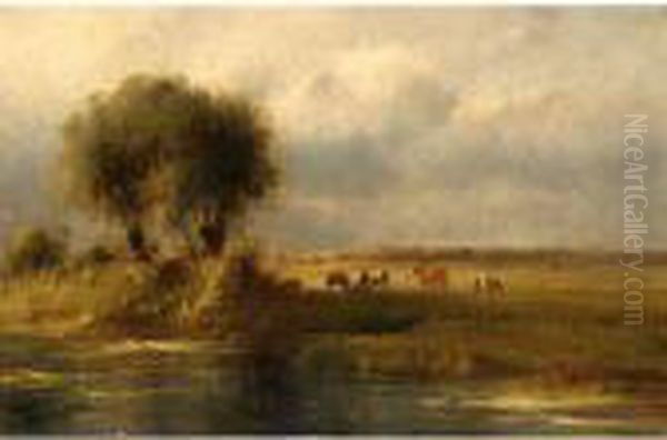 Cows In Summer Landscape - view 1