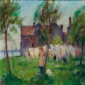 Drying The Laundry In The Sun by Victor Westerholm
